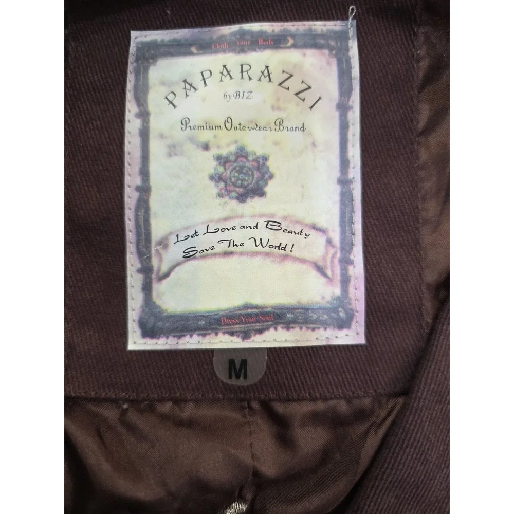 Paparazzi By Biz Embroidered Floral Jacket Size Medium - Picture 8 of 11